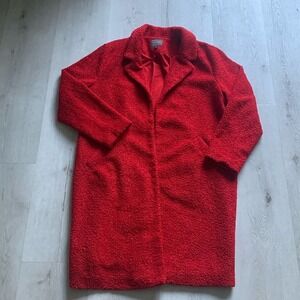 The Limited Teddy/Faux Fur Coat Red SZ XL classic elegant mid length fall winter